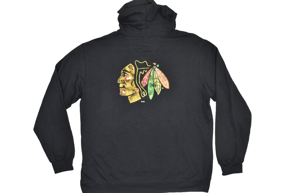 NEW Chicago Blackhawks Hoodie Mens Regular Size XL Black NHL Fanatics